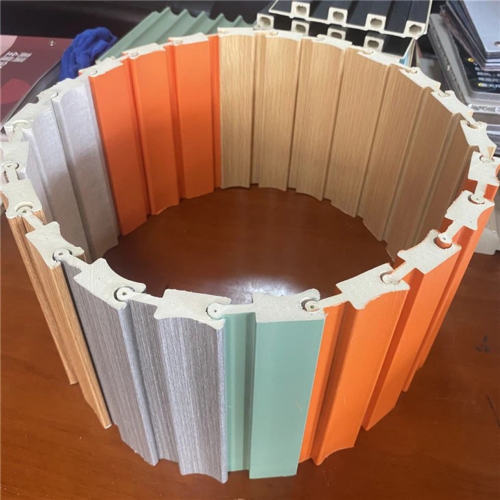 Circle Column Curved Bendable Wood Wall Panels Cladding