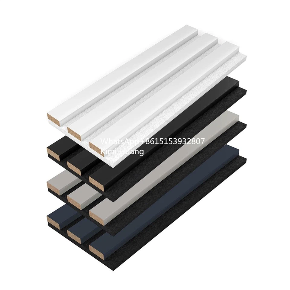 Acoustic Sound Proof PET Wall Panels Black Color Wall Decor Board